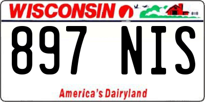 WI license plate 897NIS