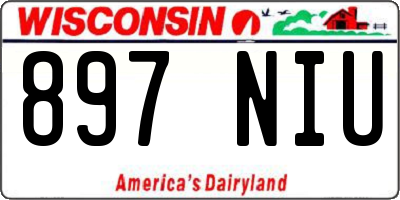 WI license plate 897NIU
