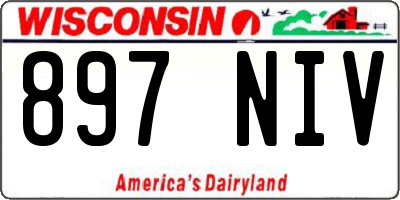 WI license plate 897NIV