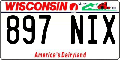 WI license plate 897NIX