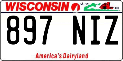 WI license plate 897NIZ