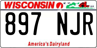 WI license plate 897NJR