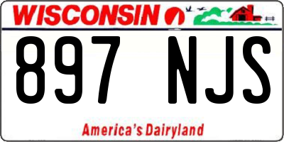 WI license plate 897NJS