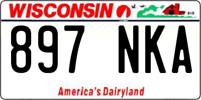 WI license plate 897NKA