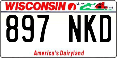 WI license plate 897NKD