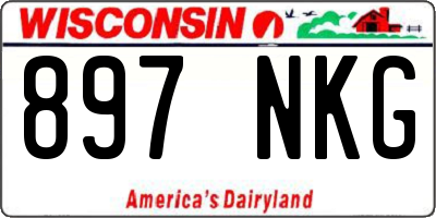 WI license plate 897NKG
