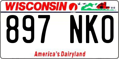 WI license plate 897NKO