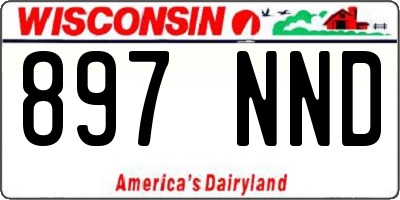 WI license plate 897NND