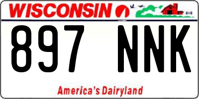 WI license plate 897NNK
