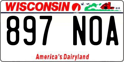 WI license plate 897NOA
