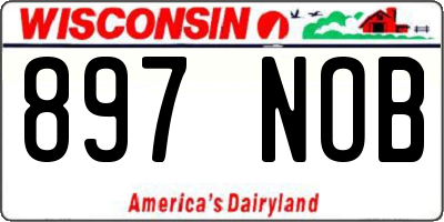WI license plate 897NOB
