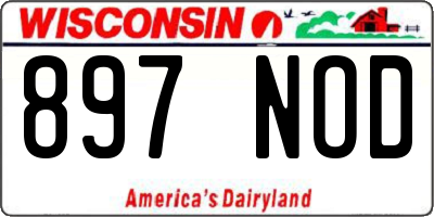 WI license plate 897NOD