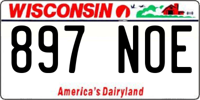 WI license plate 897NOE