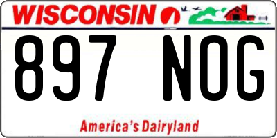 WI license plate 897NOG