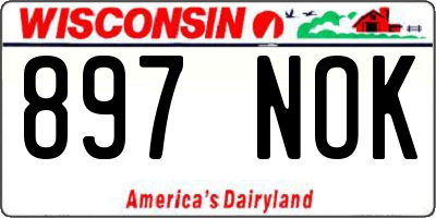 WI license plate 897NOK