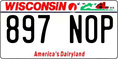 WI license plate 897NOP