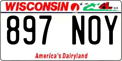 WI license plate 897NOY