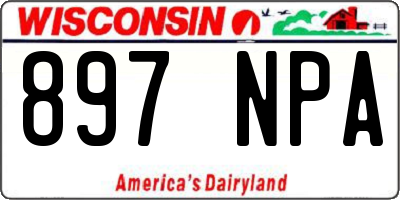 WI license plate 897NPA