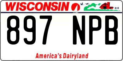 WI license plate 897NPB