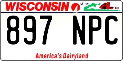 WI license plate 897NPC