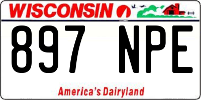 WI license plate 897NPE
