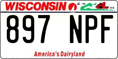 WI license plate 897NPF
