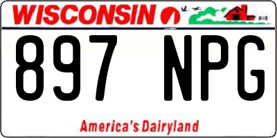 WI license plate 897NPG