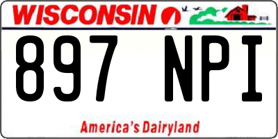 WI license plate 897NPI