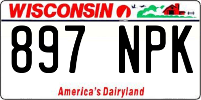 WI license plate 897NPK