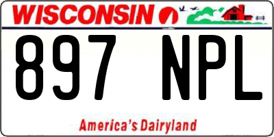 WI license plate 897NPL