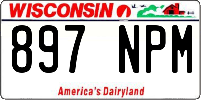 WI license plate 897NPM
