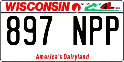 WI license plate 897NPP