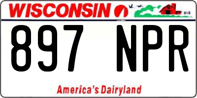 WI license plate 897NPR