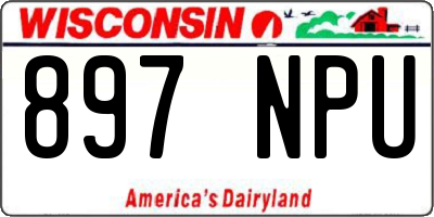 WI license plate 897NPU