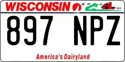 WI license plate 897NPZ