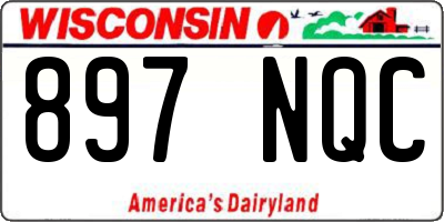 WI license plate 897NQC