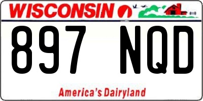 WI license plate 897NQD
