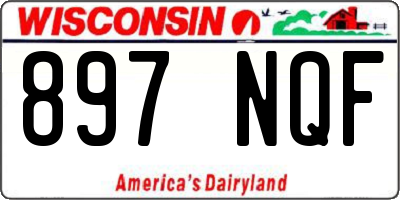 WI license plate 897NQF