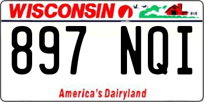 WI license plate 897NQI