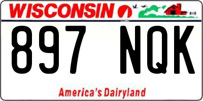 WI license plate 897NQK