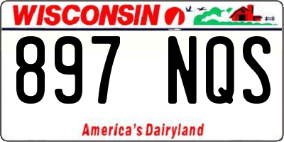 WI license plate 897NQS