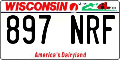 WI license plate 897NRF