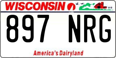 WI license plate 897NRG