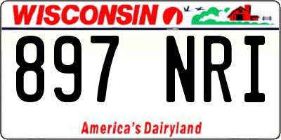 WI license plate 897NRI