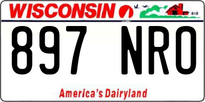 WI license plate 897NRO
