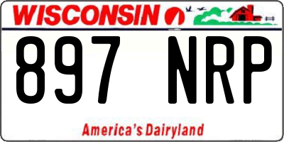 WI license plate 897NRP