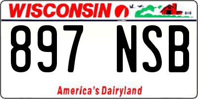 WI license plate 897NSB