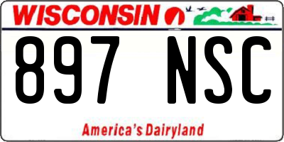 WI license plate 897NSC