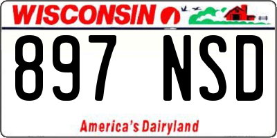 WI license plate 897NSD