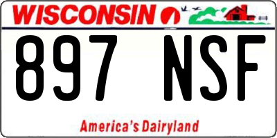 WI license plate 897NSF